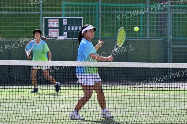 帯柏葉男女、帯大谷女子、帯緑陽男子がベスト１６入り　全国選抜高校テニス道地区予選 34