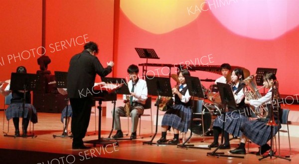 少人数ながらも聴衆を魅了した大樹高吹奏楽部のコンサート