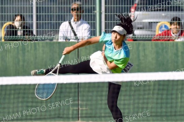 【女子団体戦代表決定戦・帯大谷－開成中等】第１シングルスで出場し勝利に貢献した帯大谷