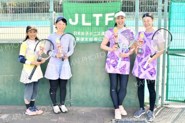 乾・本間組Ａクラス優勝　Ｂクラスは廣澤・日下組　十勝毎日新聞社杯兼ＪＬＴＦ・Ｈ支部長杯テニス大会