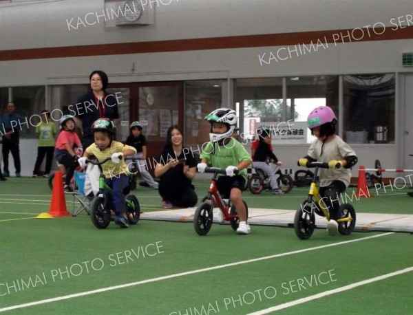 本別でランバイク体験会　レース想定し本格的に