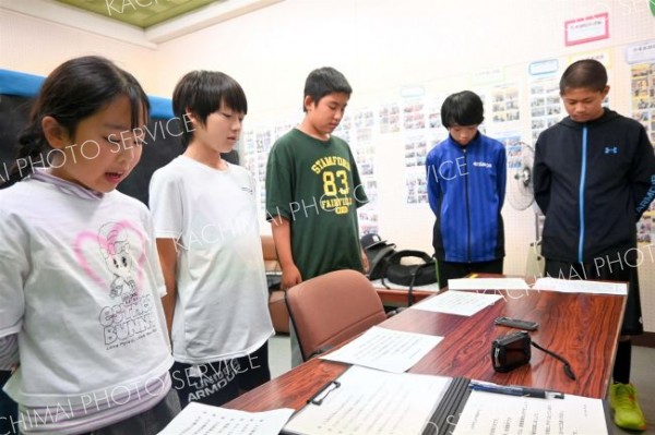 町内児童の声で「火災予防」　上士幌消防署