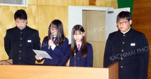 「ジュエリーアイス見てほしい」　浦幌中３年生が地域活性化策を発表