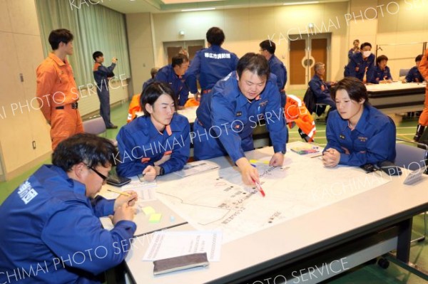 災害時の活動、図上で確認　帯広市消防団が訓練