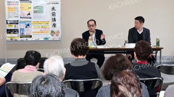 ユーモア交えて特殊詐欺を講話、節目の１００回目　おびしんの防止講座