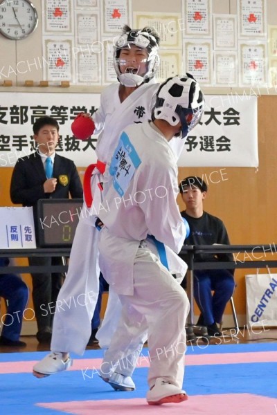 男子個人戦組手　５５キロ以下級代表決定戦