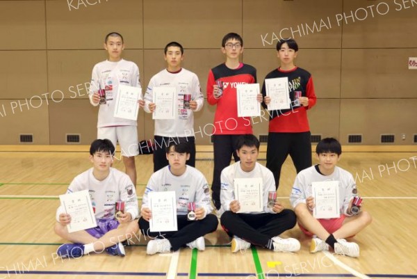 個人戦男子ダブルス上位入賞者。