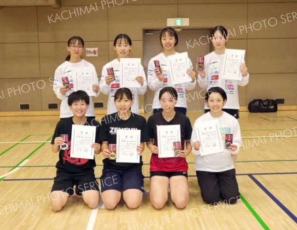 個人戦女子ダブルス上位入賞者。