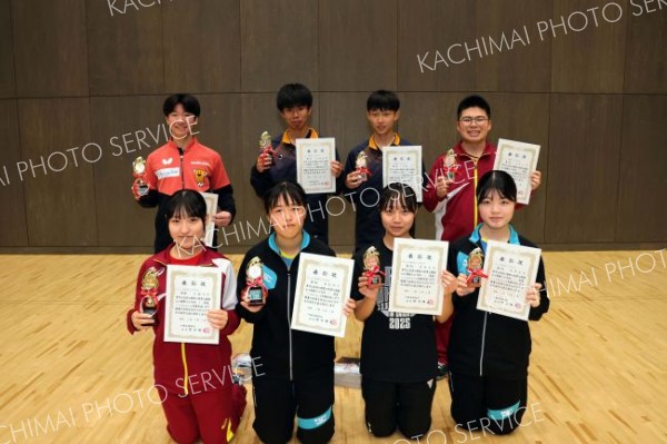 ジュニア男女の上位入賞者