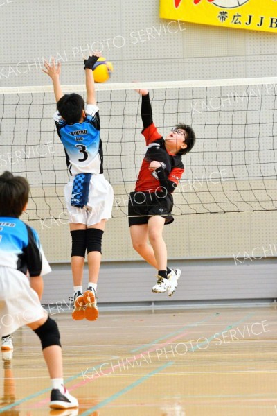 札内南が混合初Ｖ　女子は鹿追ＬＢ、男子は帯広ＪＪＢ　高橋杯全十勝小学生バレーＢクラス大会 11