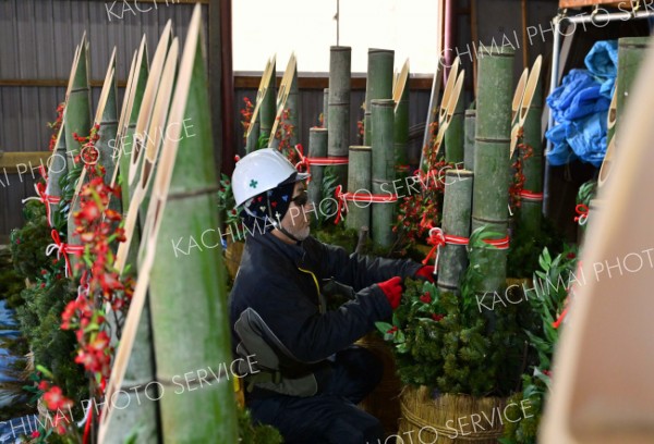 門松作りが大詰め　イノタニ～師走スケッチ 4