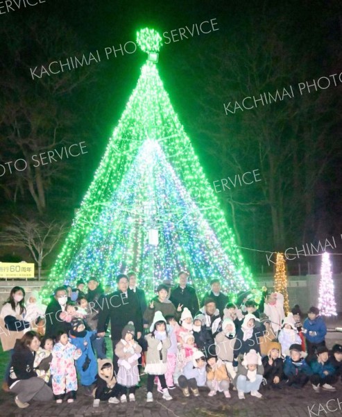 豊頃町茂岩にイルミネーション