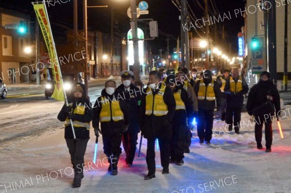 地域安全推進協議会が年末パトロール　大樹