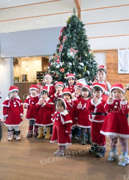 ツリーの前で記念撮影