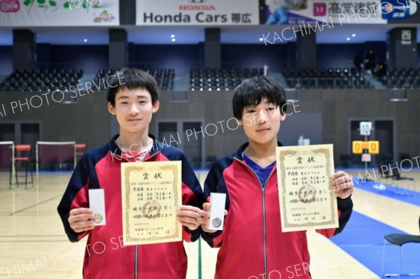 個人戦男子ダブルス準優勝