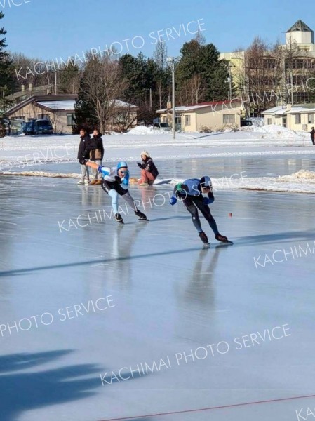 本別でスピードスケート記録会