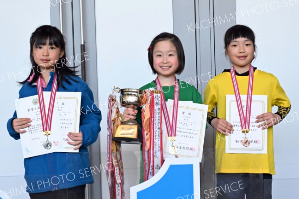 ４年女子の上位入賞者。