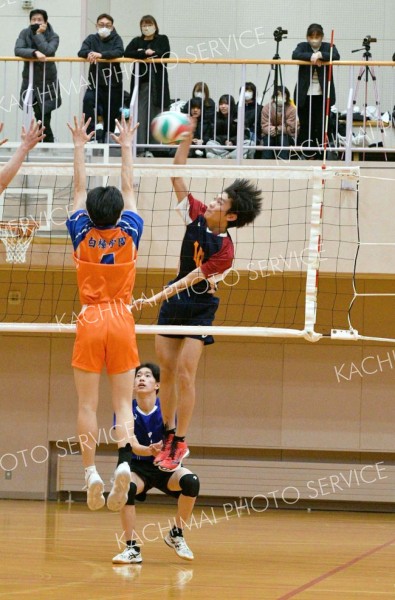 帯南商が女子Ｖ　男子は白樺学園連覇　道高校バレー新人戦十勝予選 12
