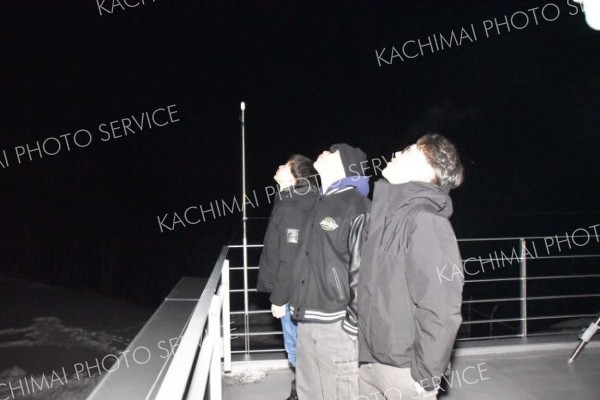 当日は肉眼でも冬の大三角をはっきりと観察できた