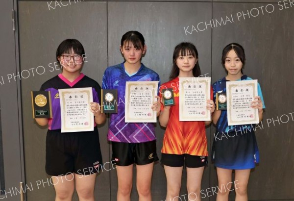 女子２年の上位入賞者。