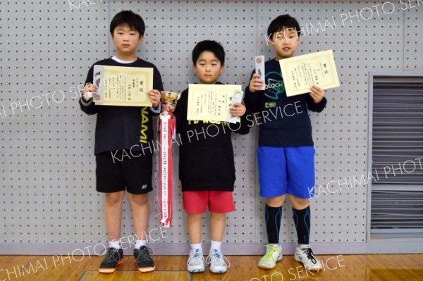 ３年以下男子入賞者。