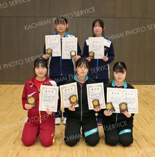 女子の上位入賞者。