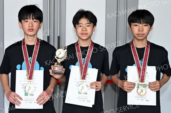 男子３０００メートルの上位入賞者。