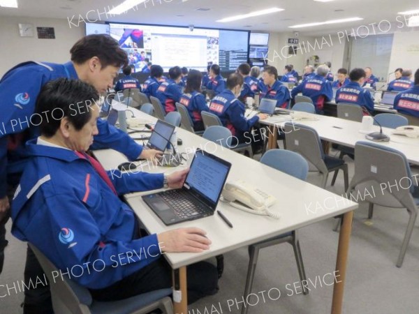 大正泥流の発生から１００年、開発局が十勝岳噴火訓練